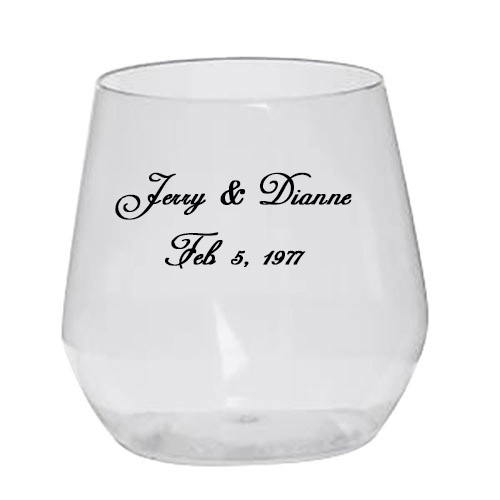 Aurora 12oz Stemless PETE Plastic Wine Glass